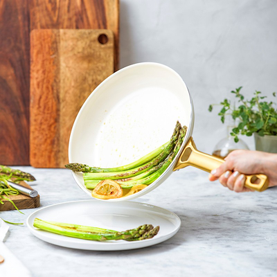 GreenPan Padova stegepandesæt creme 20+26 cm 2 stk.