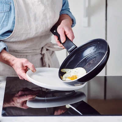 GreenPan Essence stegepandesæt sort 2 stk Ø20/28 cm