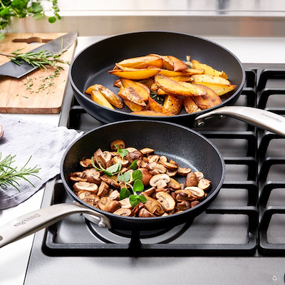 GreenPan Copenhagen stegepandesæt sort 20+28 cm 2 stk.