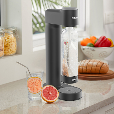 Philips GoZero sodavandsmaskine sort plast inkl. CO2-flaske