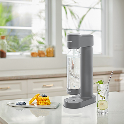 Philips GoZero sodavandsmaskine grå inkl. CO2-flaske
