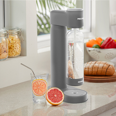 Philips GoZero sodavandsmaskine grå inkl. CO2-flaske