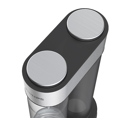 Philips GoZero sodavandsmaskine sort stål inkl. CO2-flaske