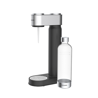 Philips GoZero sodavandsmaskine sort stål inkl. CO2-flaske