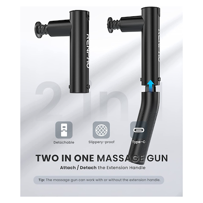 Renpho Extend massagepistol sort H 35,8 cm
