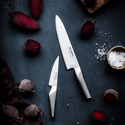 Global knivsæt GS-1 grøntsagskniv og G-2 kokkekniv