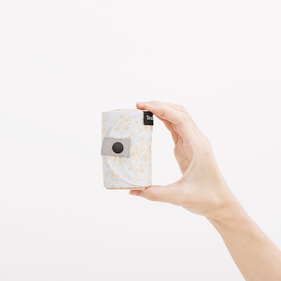 Shupatto foldbar taske medium beige/lyseblå 15 liter