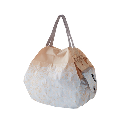 Shupatto foldbar taske medium beige/lyseblå 15 liter