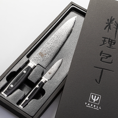 Yaxell Ran knivsæt 2 dele - kokkekniv 20 cm og urtekniv 8 cm