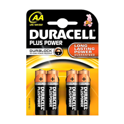 Duracell Plus Power AA-batterier 4 pk