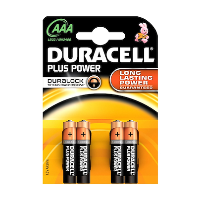 Duracell Plus Power AAA-batterier 4 pk