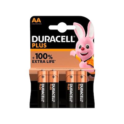 Duracell Plus AA batterier 4 stk. 1,5 volt