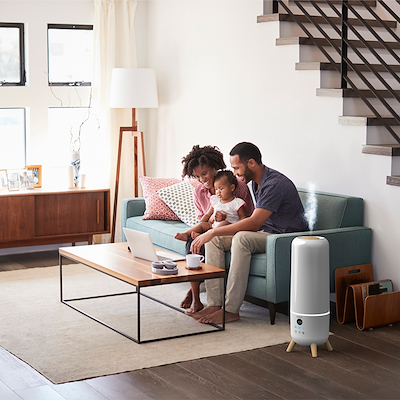 Homedics luftbefugter & diffuser ultrasoft hvid