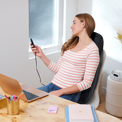 Homedics massagesæde shiatsu teknologi sort