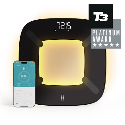 Homedics GLO badevægt med kropsanalyse sort 180 kg