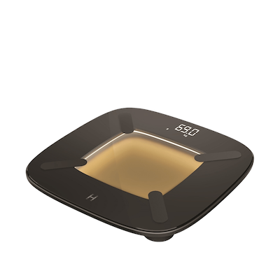 Homedics GLO badevægt med kropsanalyse sort 180 kg