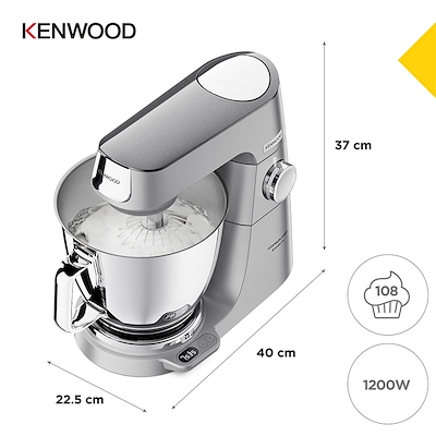 Kenwood Titanium Chef Baker XL Silver KVL85.704SI røremaskine med tilbehør