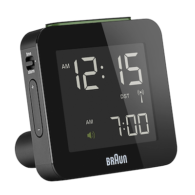 Braun vækkeur digitalt med stigende alarm sort