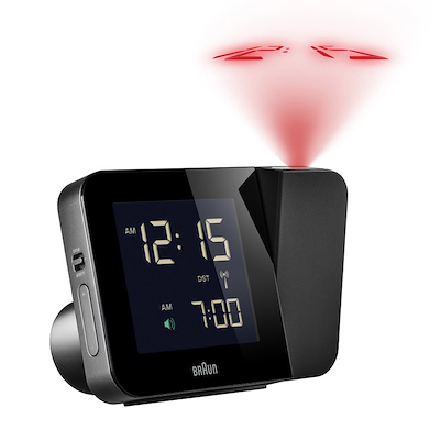 Braun vækkeur med projektor sort