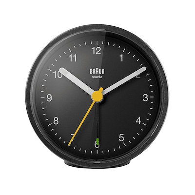 Braun Classic vækkeur BC12B med snooze rund sort