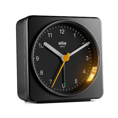 Braun Classic vækkeur BC03B med snooze sort