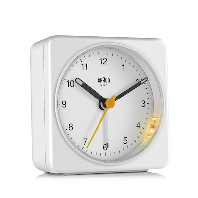 Braun Classic BC03W vækkeur hvid H 7,8 cm