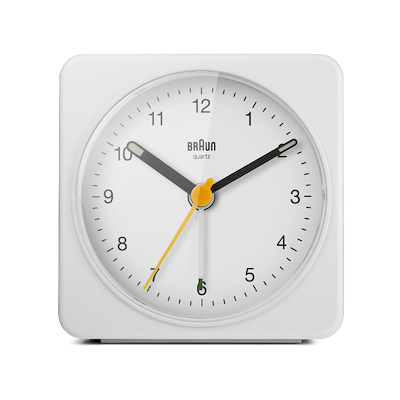 Braun Classic BC03W vækkeur hvid H 7,8 cm