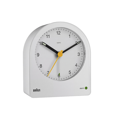 Braun Classic BC22W vækkeur hvid H 9,7 cm