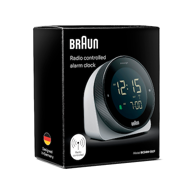 Braun BC24W vækkeur hvid H 8 cm