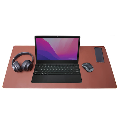 Desire2 skrivebordsmåtte vegansk læder brun