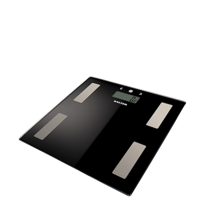 Salter digital badevægt med BMI og BMR måling sort max 180 kg