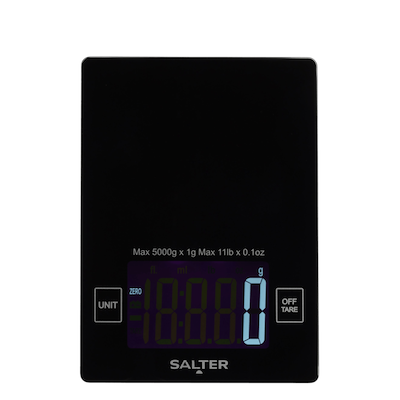 Salter digital køkkenvægt XXL display sort