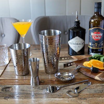 BarCraft Boston shaker barsæt stål 8 dele