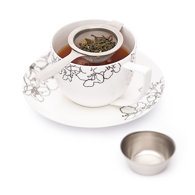 LaCafetiére te si med stativ stål 14,2 cm