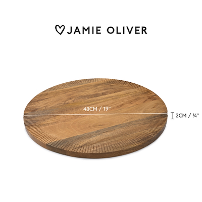 Jamie Oliver Big Love serveringsbræt træ Ø48 cm