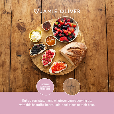 Jamie Oliver Big Love serveringsbræt træ Ø48 cm