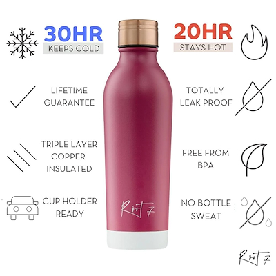 Root7 One Bottle raspberry split termoflaske 500 ml