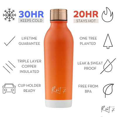 Root7 One Bottle orange split termoflaske 500 ml