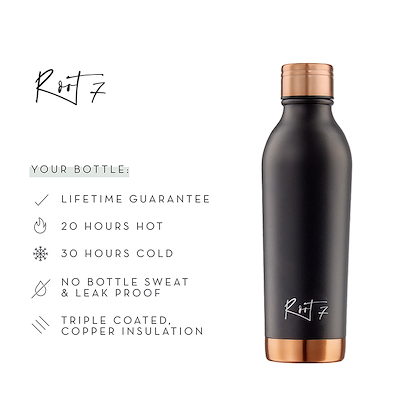 Root7 One Bottle VIP termoflaske sort 500 ml
