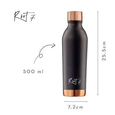 Root7 One Bottle VIP termoflaske sort 500 ml