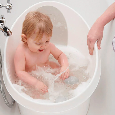 Shnuggle badekar til små børn hvid