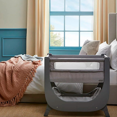 Shnuggle bedside crib air lite grå