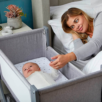 Shnuggle bedside crib air lite grå