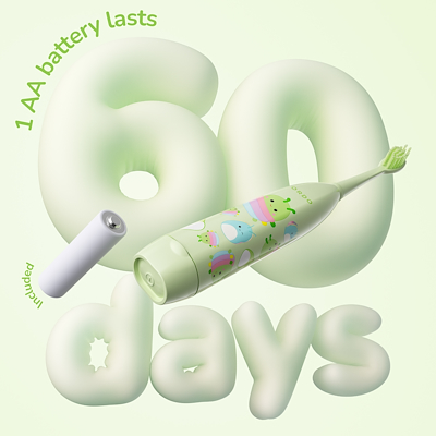 Ordo Sonic Kids batteri tandbørste grøn