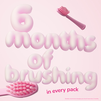 Ordo Sonic Kids børstehoveder til el-tandbørste pink 2 stk.