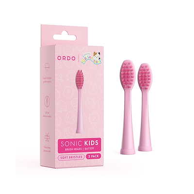 Ordo Sonic Kids børstehoveder til el-tandbørste pink 2 stk.