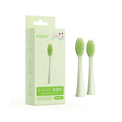 Ordo Sonic Kids børstehoveder til el-tandbørste grøn 2 stk.