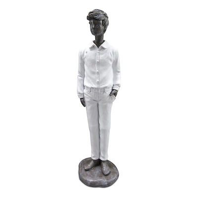 Columbine Konfirmand Dreng figur hvid 20 cm