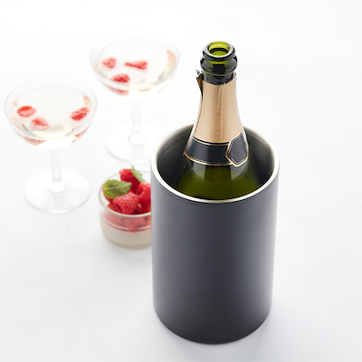 Point Virgule flaskekøler rustfrit stål sort Ø11,9 cm