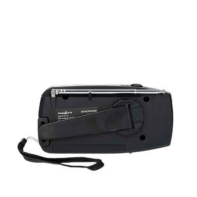 Nedis AM/FM nødradio med håndsving, solpanel og powerbank